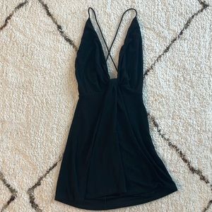 Reformation black mini dress